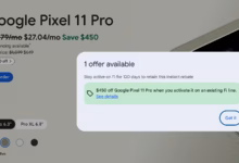 لا تحتاج إلى إبرام عقد مدته سنتان للحصول على خصم بقيمة 450 دولارًا على Pixel 11 Pro