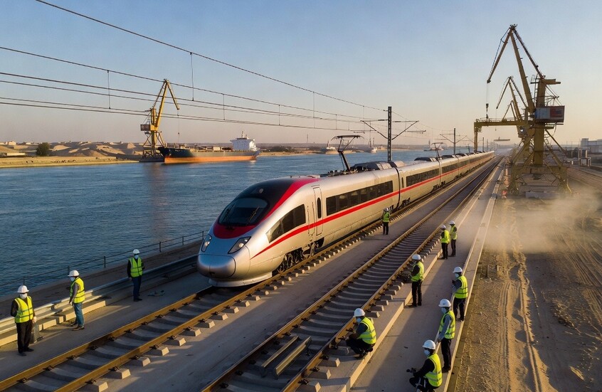 وزارة النقل المصرية تضع اللمسات الاخيرة للخط الاول من القطار الكهربائي السريع