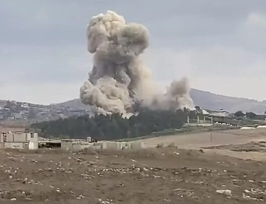 الطيران الحربي الإسرائيلي أغار مستهدفاً بلدة زوطر الشرقية