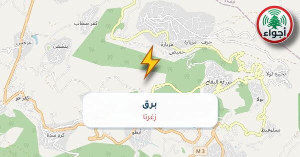 عاجل: أجواء: برق في زغرتا