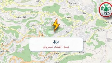أجواء: برق في غينة — قضاء كسروان