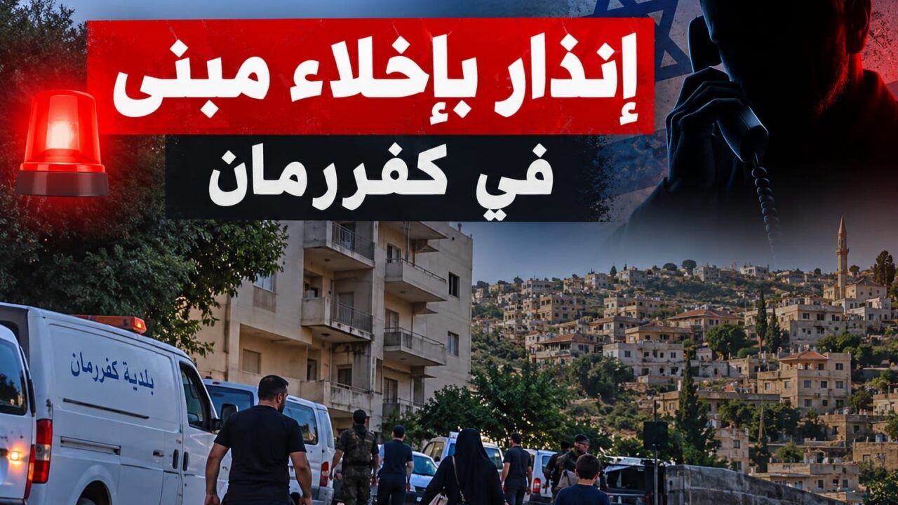 إنذار بإخلاء مبنى في كفررمان والبلدية تُخليه احترازياً بانتظار التحقق من مصدر التهديد