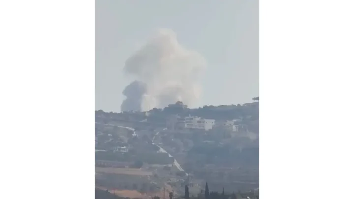 غارة استهدفت منطقة العين في بلدة حداثا وقصف مدفعي طاول بلدة برعشيت