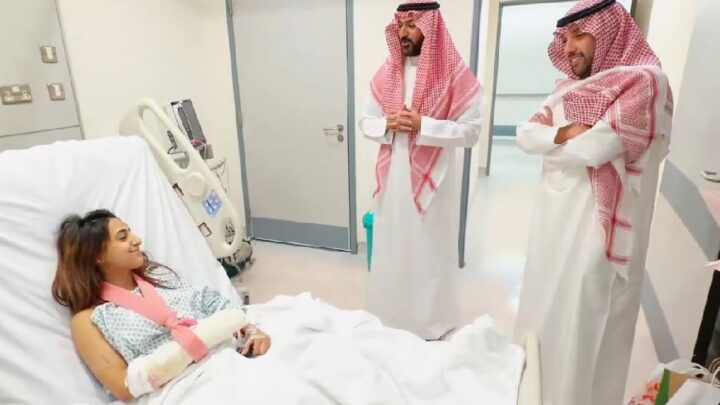 إصابة لاعبة سعودية جراء الهجمات الحوثية (صورة)