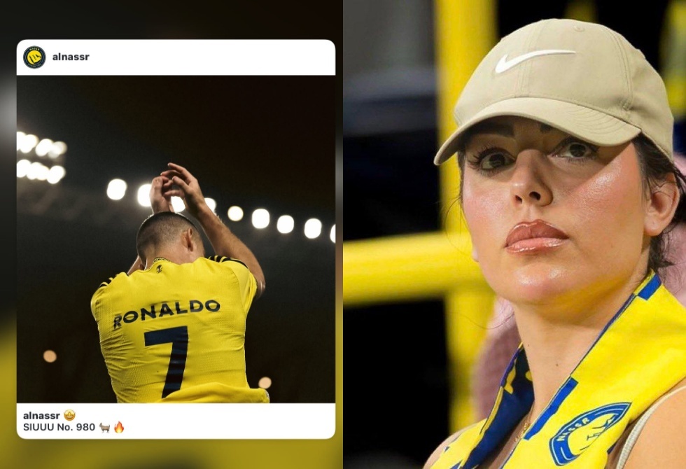 جورجينا تتفاعل مع دعم جماهير النصر لرونالدو (صورة)