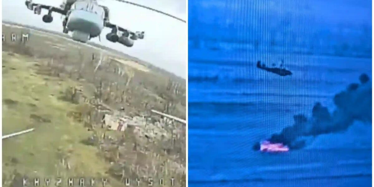 إسقاط مروحية Ka-52 روسية بمسيّرة أوكرانية وانفجارها بعد هبوط اضطراري