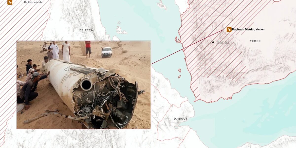 العثور على حطام صاروخ باليستي صيني الصنع في اليمن