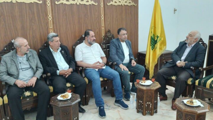 حب الله يبحث مع وفد الجبهة الشعبية لتحرير فلسطين التطورات وتعزيز التنسيق والتعاون