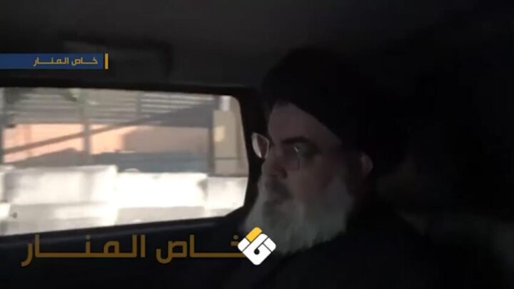 المنار تبث مشاهد لحسن نصر الله داخل سيارة في الذكرى الثانية لاغتياله