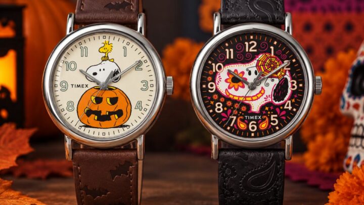 يحتفل Snoopy بعيد الهالوين ويوم الموتى بساعتين جديدتين من Timex Weekender