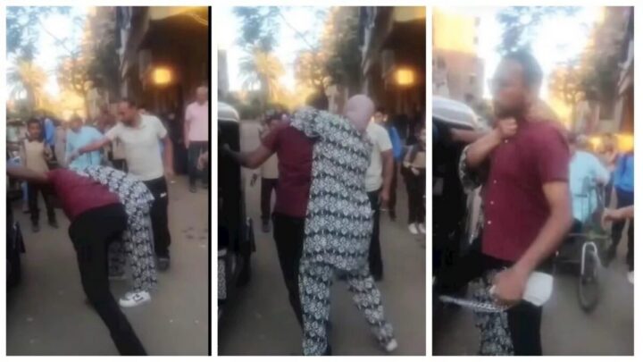 مصر.. سيدة تقضم أذن محام خلال مشاجرة في الشارع (فيديو)