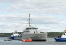 أطلقت شركة KERSHIP أول طائرة OPV 60M لبحرية الجبل الأسود