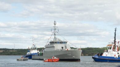 أطلقت شركة KERSHIP أول طائرة OPV 60M لبحرية الجبل الأسود