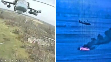 إسقاط مروحية Ka-52 روسية بمسيّرة أوكرانية وانفجارها بعد هبوط اضطراري