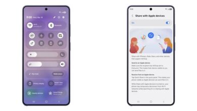 تقوم Samsung بطرح AirDrop عبر المشاركة السريعة على Galaxy S26