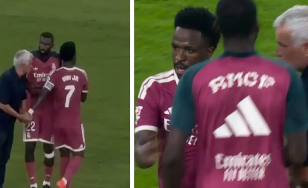 هل يتكرر سيناريو ألونسو؟.. فينيسيوس يثير الجدل بتصرفه مع مورينيو عقب خسارة ريال مدريد (فيديو)