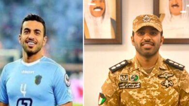 وفاة لاعب كرة القدم الكويتي فهد المجمد أثناء أداء واجبه العسكري