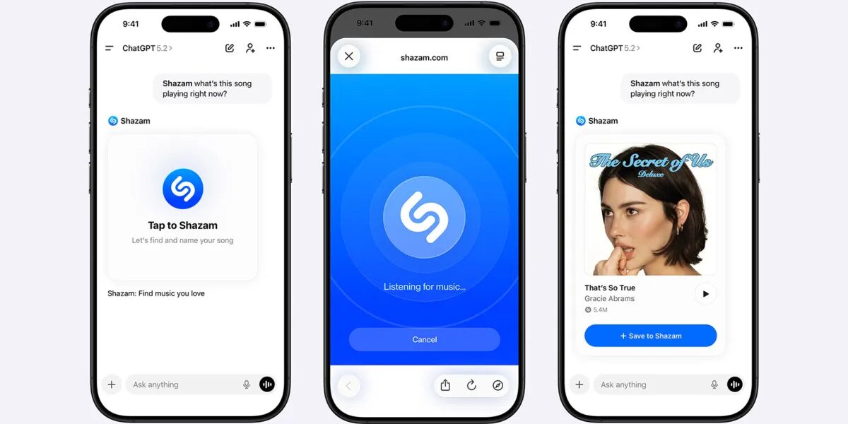يمكنك الآن استخدام Shazam مباشرة من ChatGPT